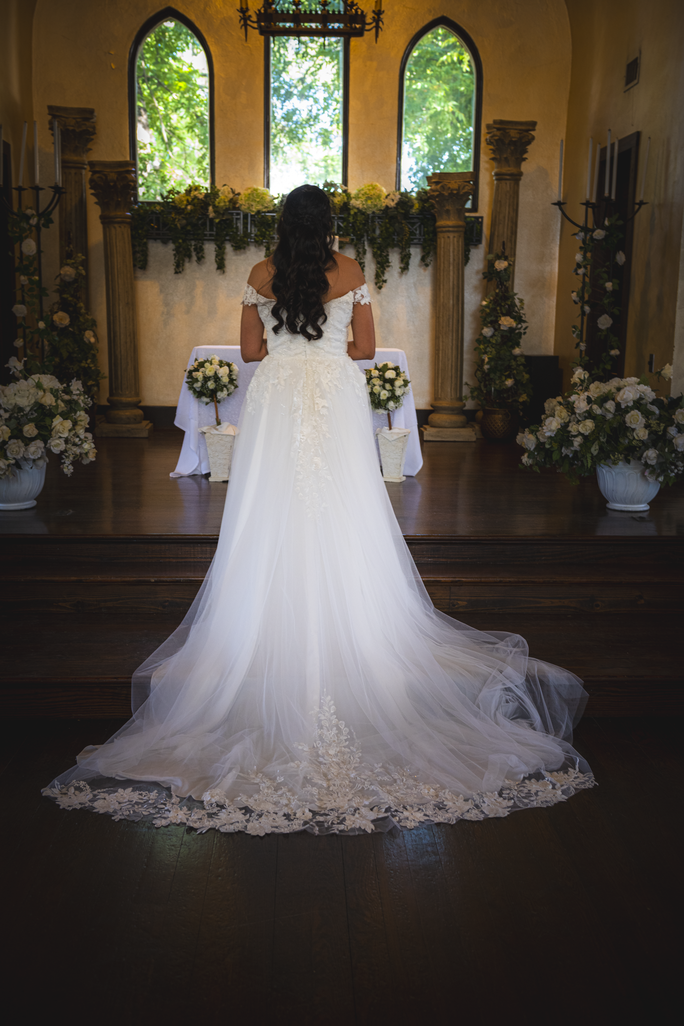Wedding at the altar